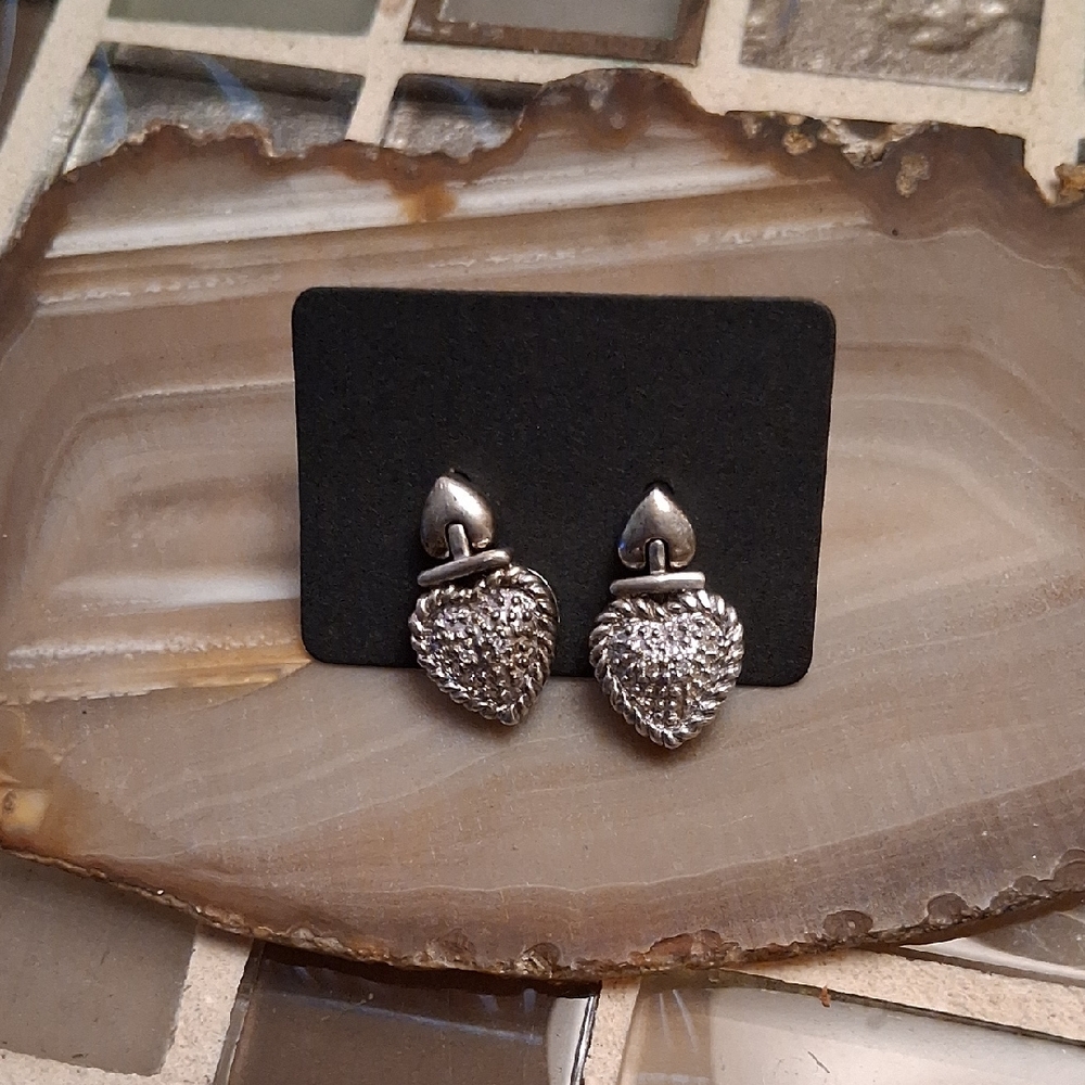 Silver Heart Earrings
